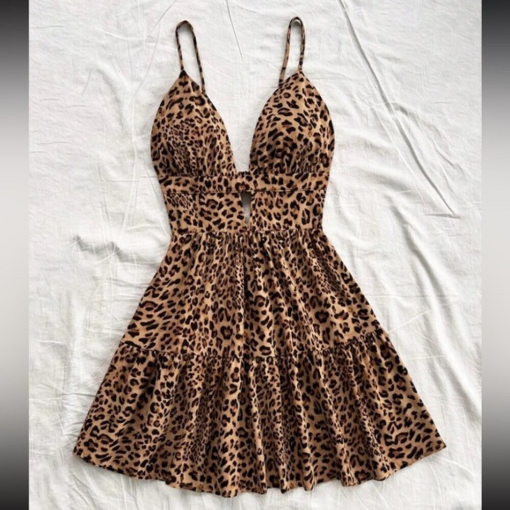 SHEIN Leopard Print Mini Dress